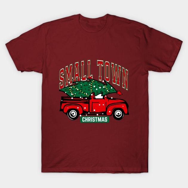 Small Town Christmas T-Shirt by VikiShop